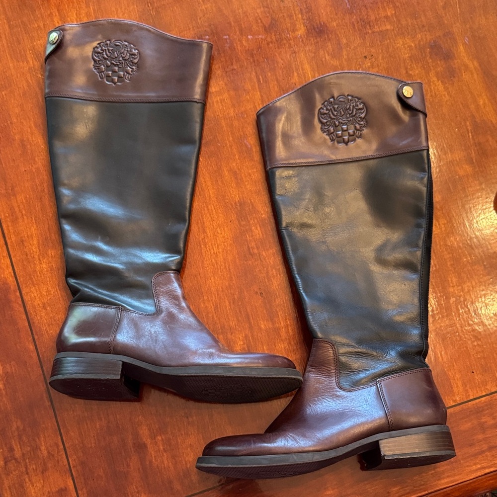 Vince Camuto Brown and Black Winter Boots